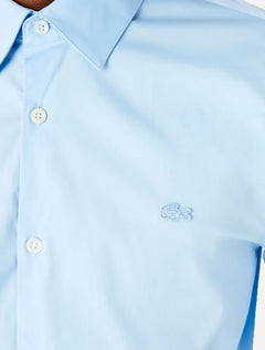 Camisa Lacoste Masculina Slim Fit Classic Azul Claro