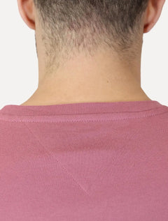 Camiseta Tommy Hilfiger Masculina Stack Brand Love Rosa Médio