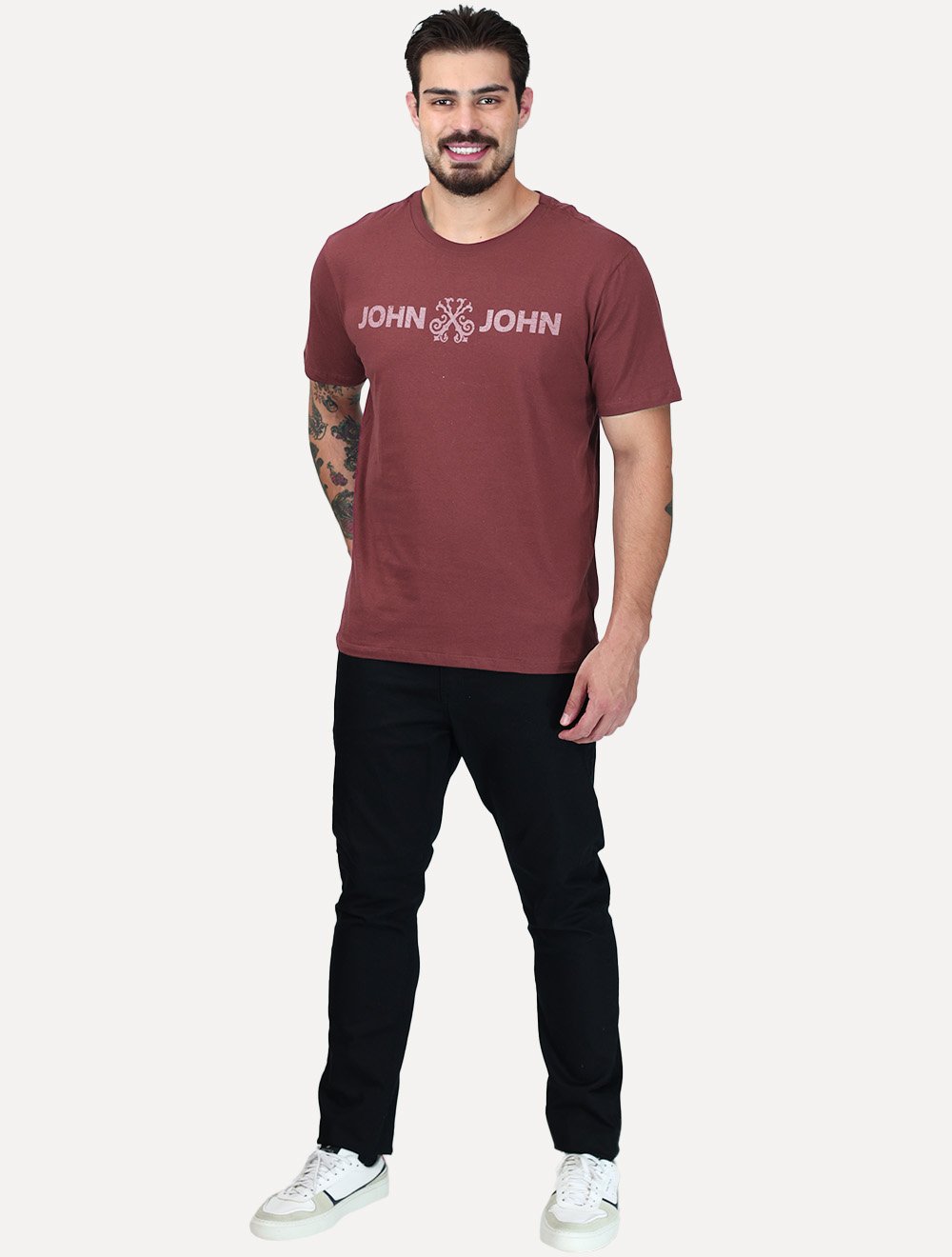 Camiseta John John Masculina Fit Basic Vinho
