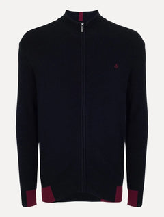 Blusa Dudalina Masculina Tricot Microtextura Azul Marinho