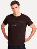 Camiseta John John Masculina Slim Fit Shape Marron