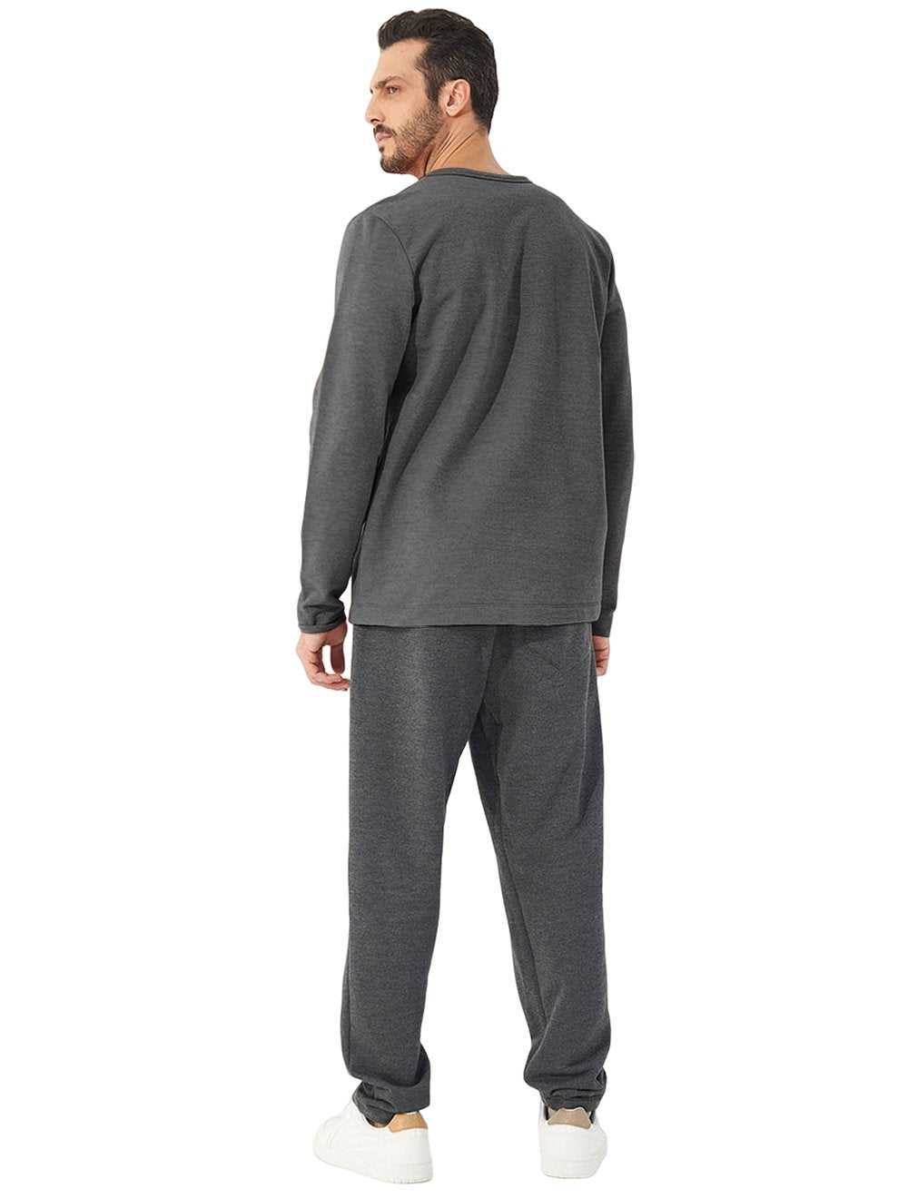 Moletom Colcci Masculino Crewneck Pocket Tag Chumbo Mescla
