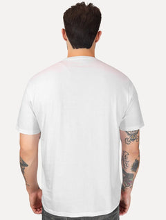 Camiseta Guess Masculina Bordado Peito Logo 1981 Branca