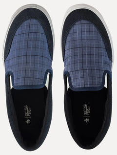Tênis Original Penguin Masculino Slip On Xadrez Azul Marinho