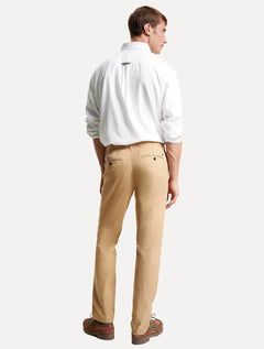 Calça Tommy Hilfiger Masculina de Sarja Brooklyn Cáqui Claro