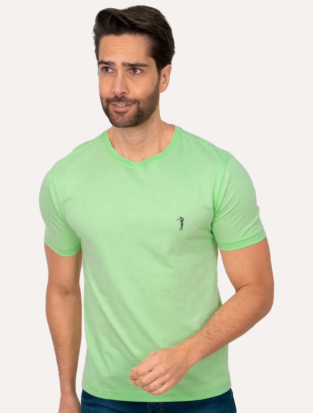 Camiseta Aleatory Masculina Dark Grey Icon Verde Menta
