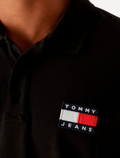 Polo Tommy Jeans Masculina Regular Classic Badge Preta