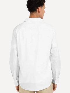 Camisa Calvin Klein Jeans Regular CK Grey Logo Branca