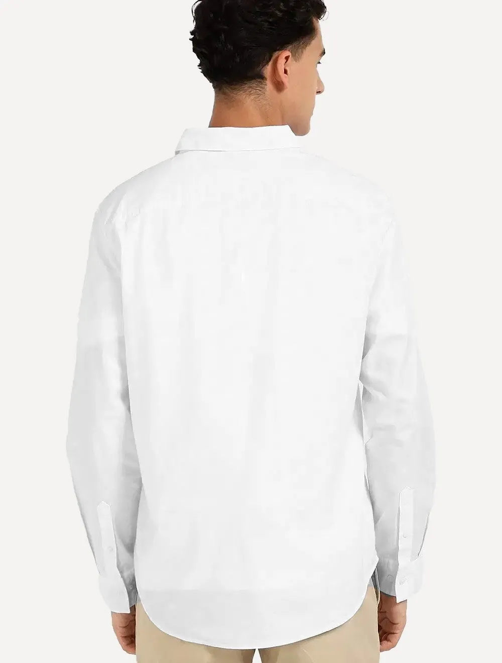 Camisa Calvin Klein Jeans Regular CK Grey Logo Branca