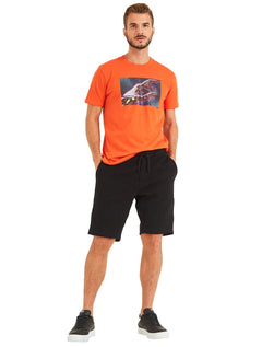 Camiseta Forum Masculina Slim Abstract Hand Laranja