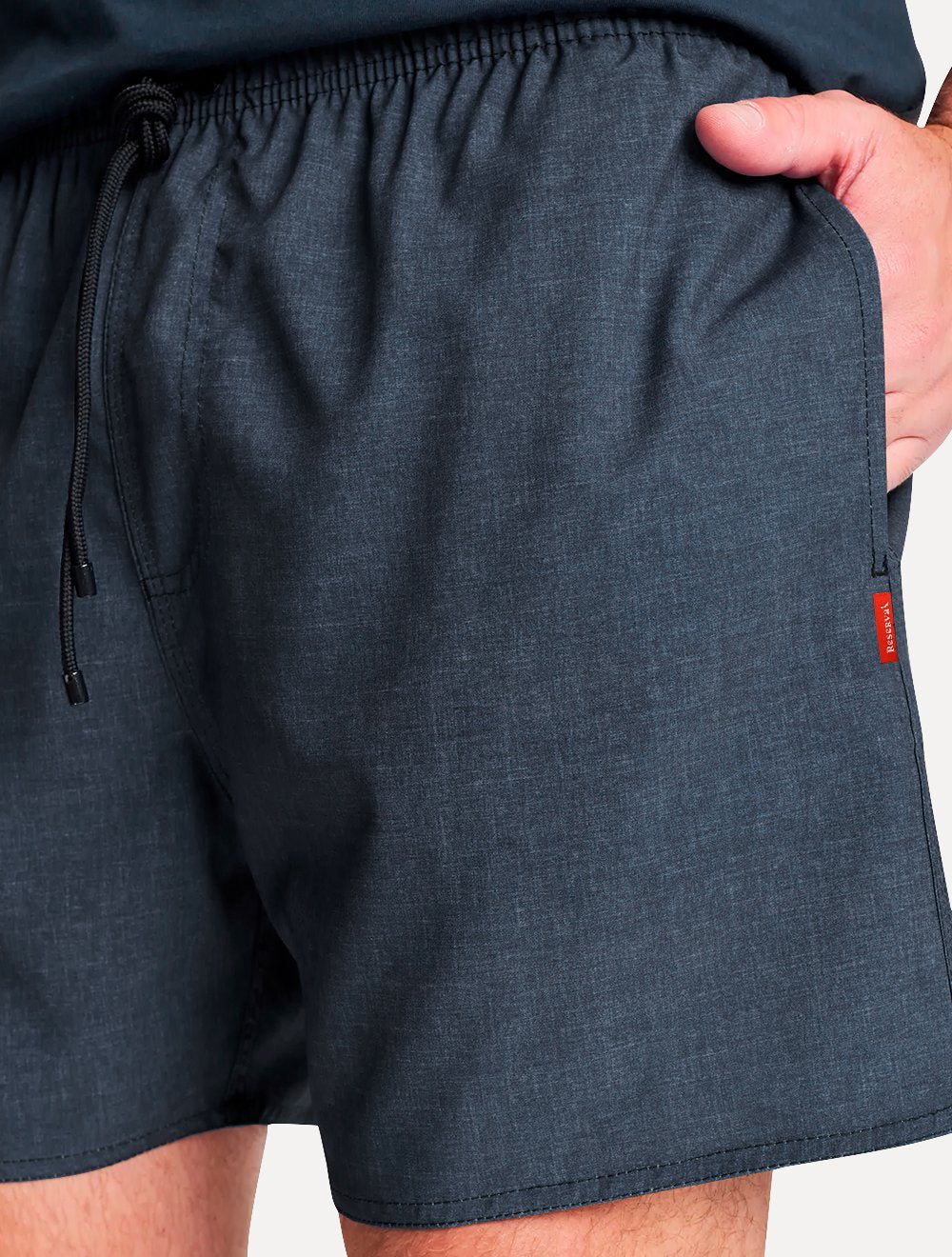 Short Reserva Masculino D'Água Beachwear Texture Azul Marinho Mescla