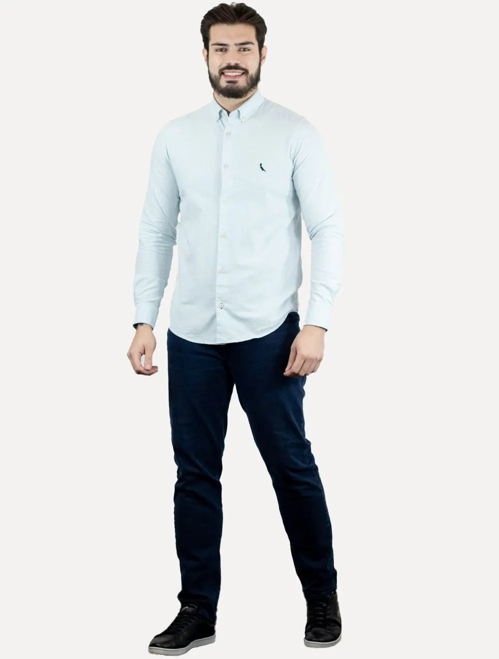 Camisa Reserva Masculina Oxford Sport Color Azul Claro