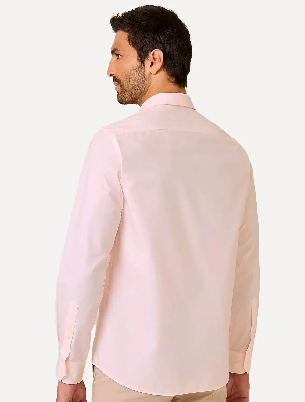 Camisa Dudalina Masculina Comfort Tricoline Lisa Rosa