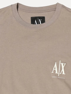 Camiseta Armani Exchange Masculina Embroidery AX Light Logo Caqui