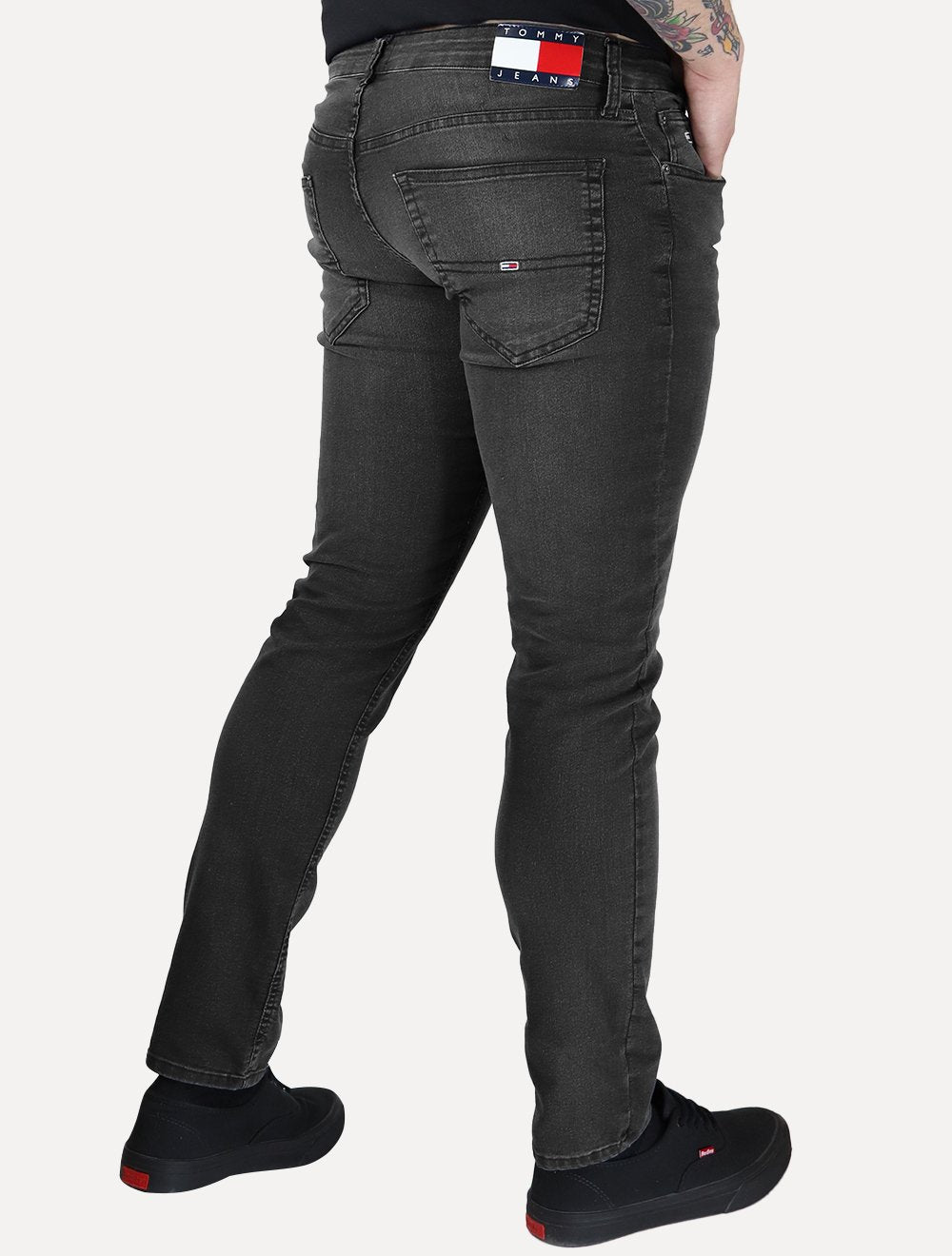 Calça Tommy Jeans Masculina Slim Scanton Stoned Preta