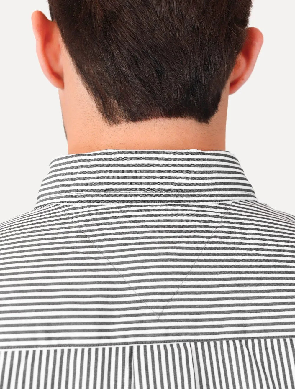 Camisa Tommy Hilfiger Masculina Regular THFlex Poplin Classic Stripe Preta 
