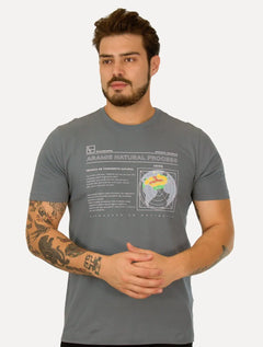 Camiseta Aramis Masculina Regular Natural Process Cinza