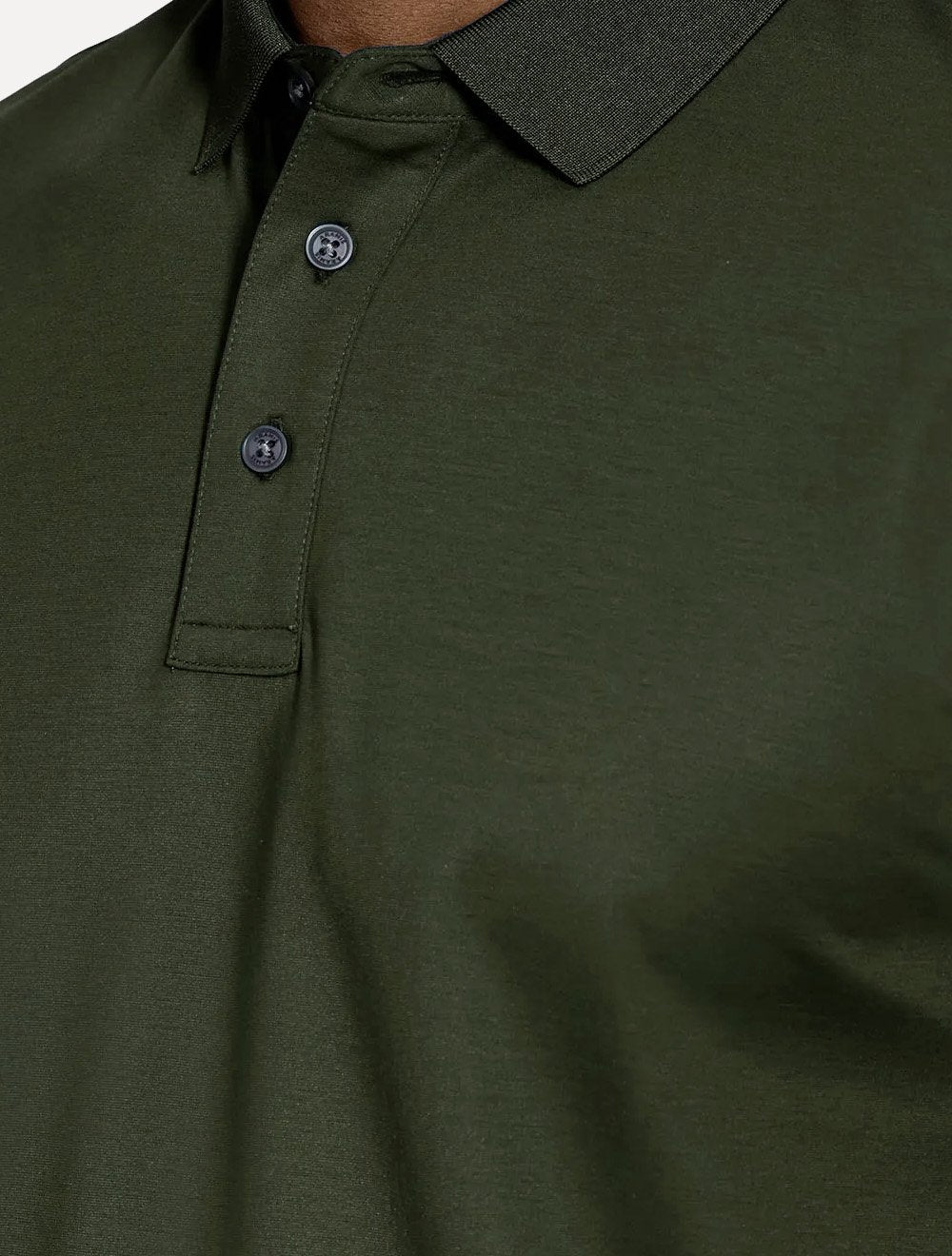 Polo Aramis Masculina Manga Curta Mercerizado Interlock Verde Militar