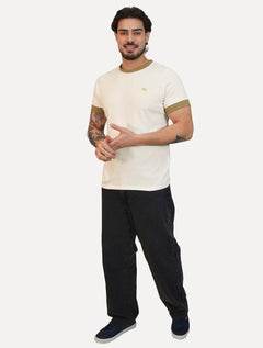 Camiseta Colcci Masculina Piquet Slim Texture Logo Off White