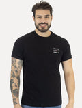 Camiseta Tommy Hilfiger Masculina Regular Stack Preta