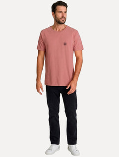 Camiseta John John Masculina Regular Fit Brand Circle Rosa Médio