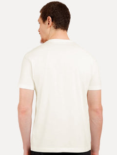 Camiseta Aramis Masculina Basic Lisa Dark Logo Off White