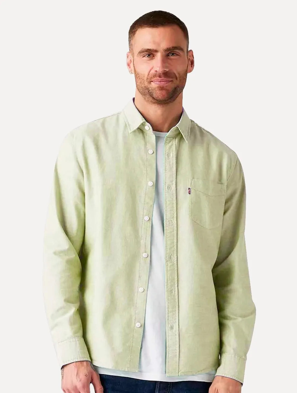 Camisa Levis Masculina Standard One Pocket Verde Claro