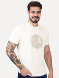 Camiseta King & Joe Masculina Circle Cracked Off White