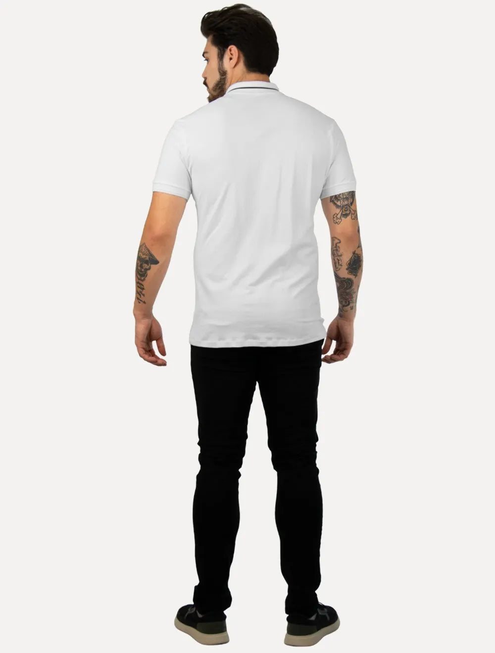 Polo Aramis Masculina Piquet New Classic Zíper Branca