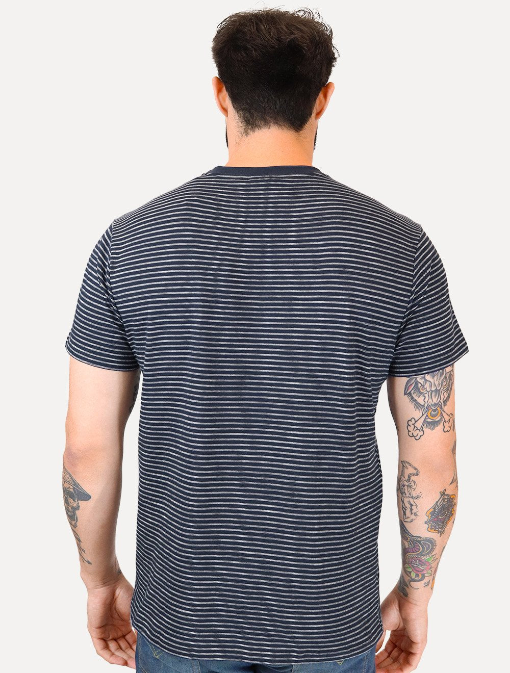 Camiseta Reserva Masculina Regular Blue Listrado Azul Marinho