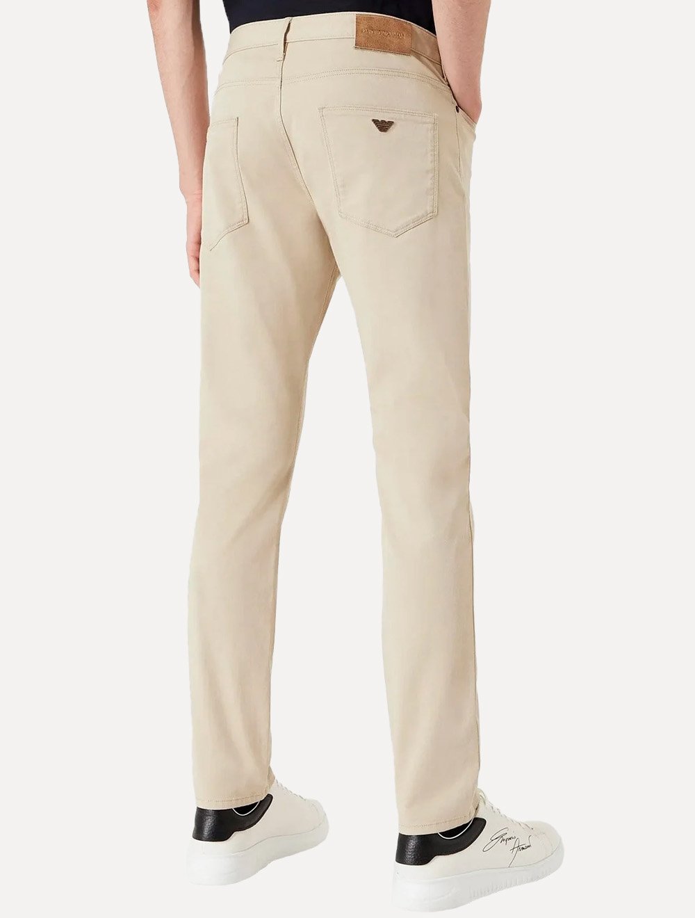 Calça Jeans Empório Armani Masculina J06 Slim Fit 5 Pockets Caqui