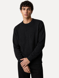 Suéter Calvin Klein Jeans Masculino Cotton Tricot Maxi CK Preto