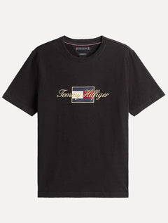 Camiseta Tommy Hilfiger Masculina Icon Gold Preto