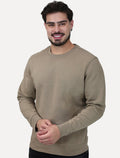 Suéter Calvin Klein Jeans Masculina Rubber CK Frontal Cáqui Médio