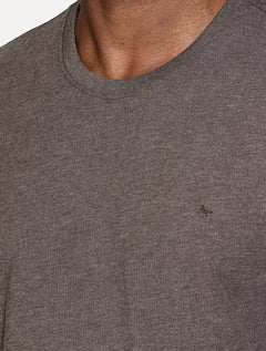 Camiseta Aramis Masculina Basic Lisa Mono Icon Marrom Claro Mescla