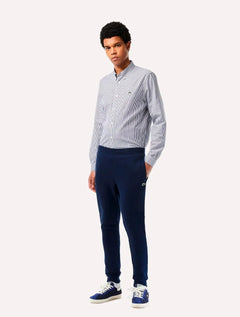 Calça Lacoste Masculina Slim Moletom Jogger Croco Azul Marinho