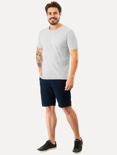 Camiseta Guess Masculina Small Silk Logo Cinza Claro