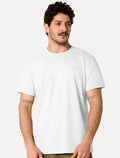 Camiseta Columbia Masculina Basica Logo Bordado Branca