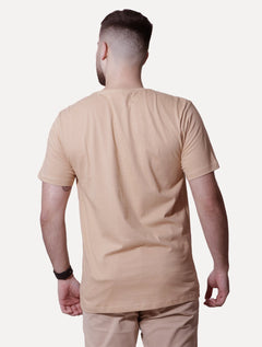 Camiseta Von der Volke Masculina Origineel Reflex Logo Cáqui Claro