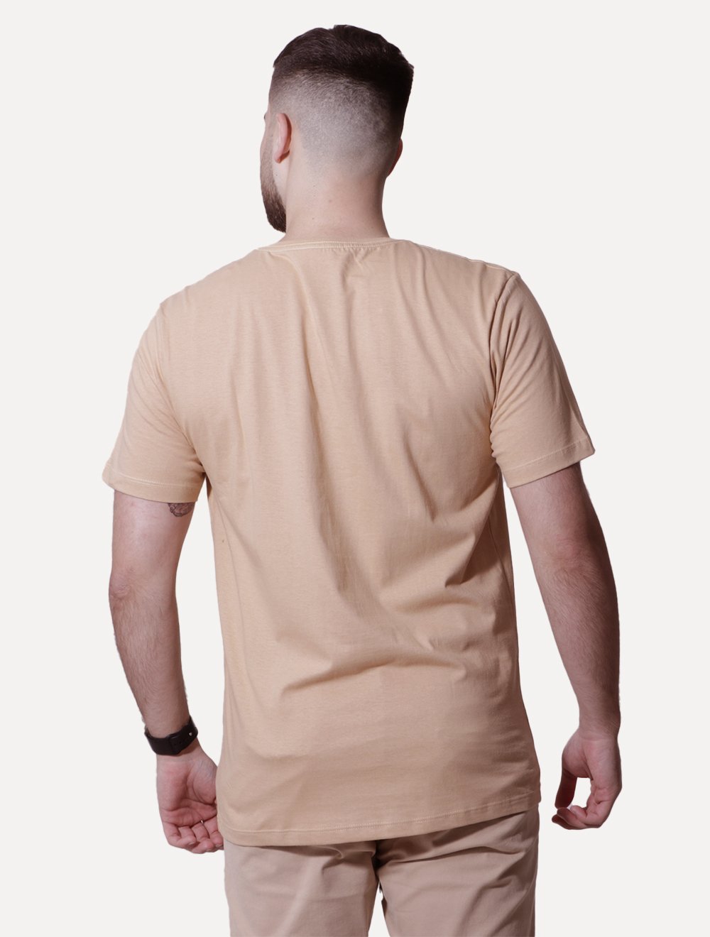 Camiseta Von der Volke Masculina Origineel Reflex Logo Cáqui Claro