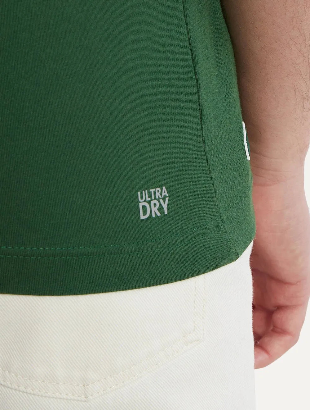 Camiseta Lacoste Masculina Regular Sport Dry Print Logo Verde Escuro