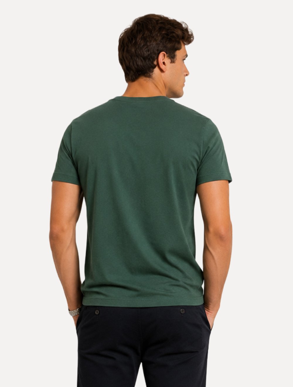 Camiseta Tommy Hilfiger Masculina Essential Cotton Verde Militar