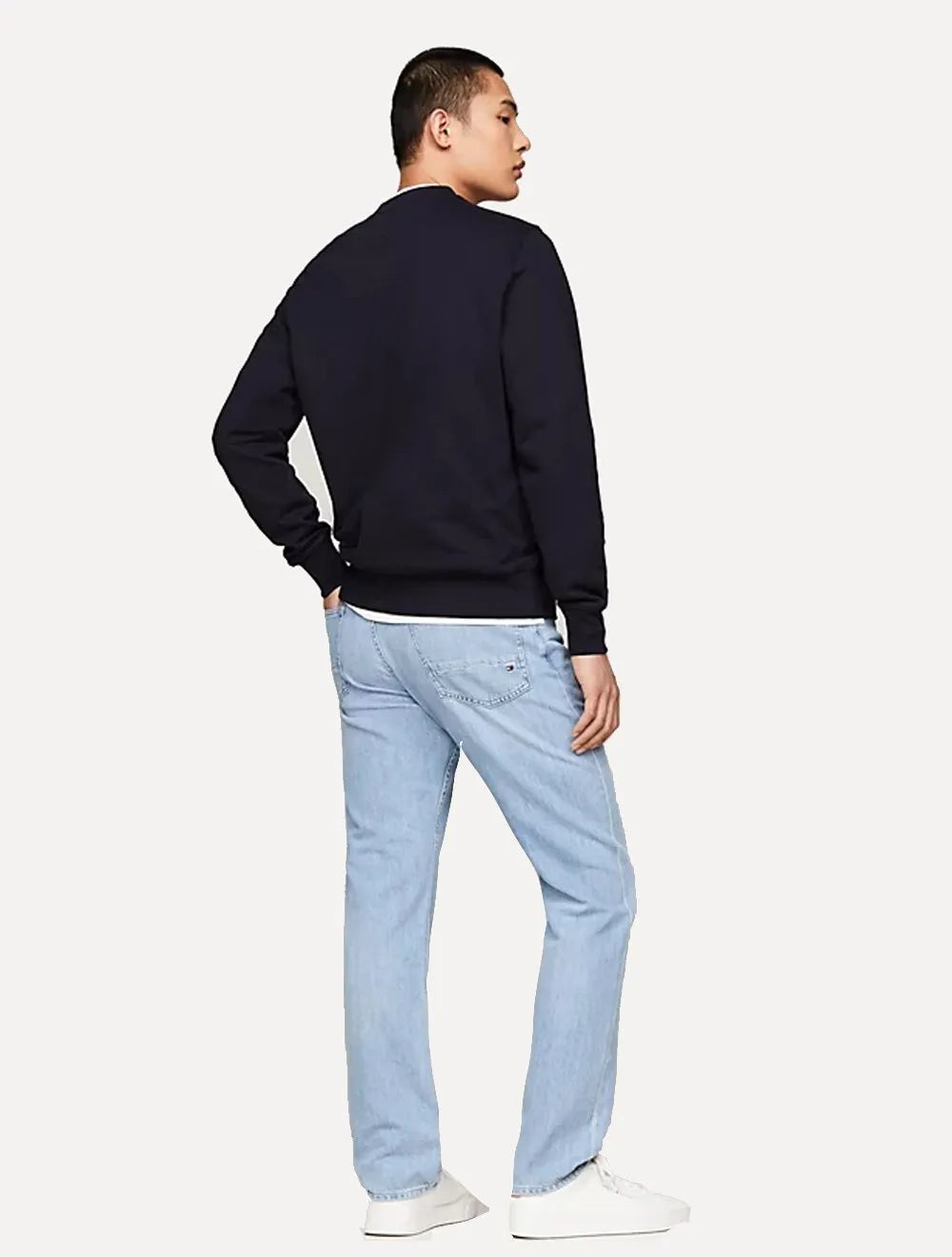 Moletom Tommy Hilfiger Masculino Stripe Terry 1985 Azul Marinho