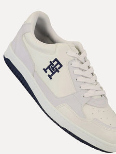 Tênis Tommy Hilfiger Masculino Couro Basket 2C Mix Suede Branco