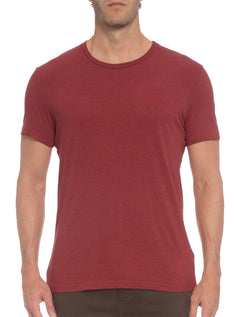 Camiseta Ellus Masculina Cotton Fine Classic Logo Mescla Vermelha