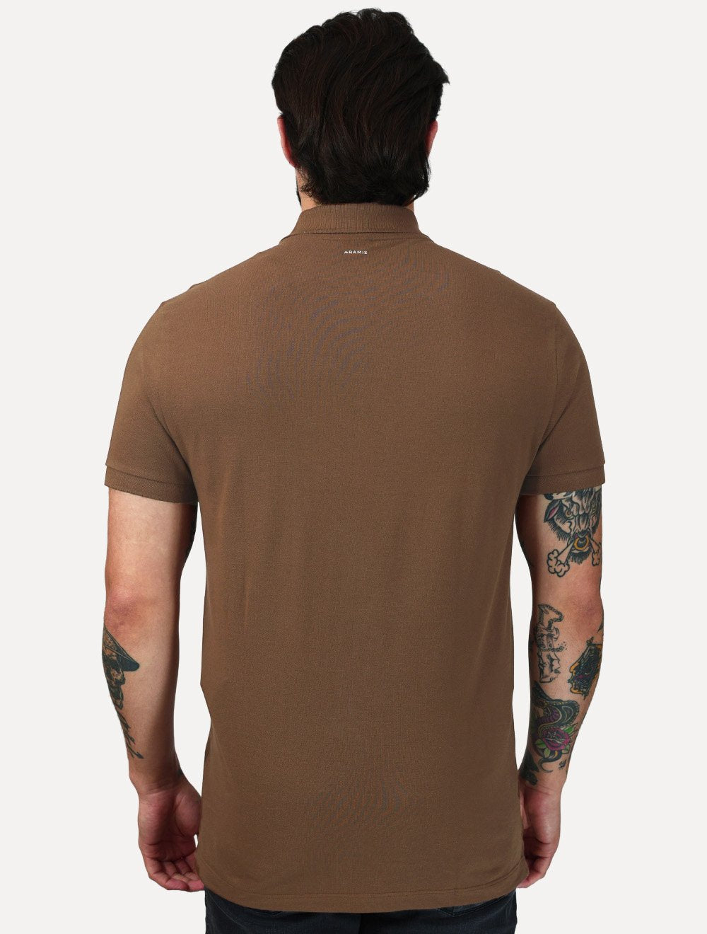 Polo Aramis Masculina Basic Piquet Mono Marrom