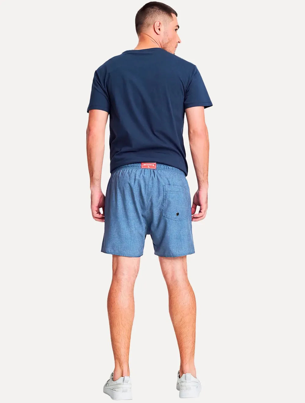 Short Reserva Masculino D'Água Beachwear Texture Azul Mescla