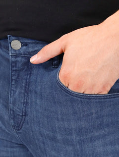 Calça Original Penguin Jeans Masculina Slim Five Pockets Azul Marinho