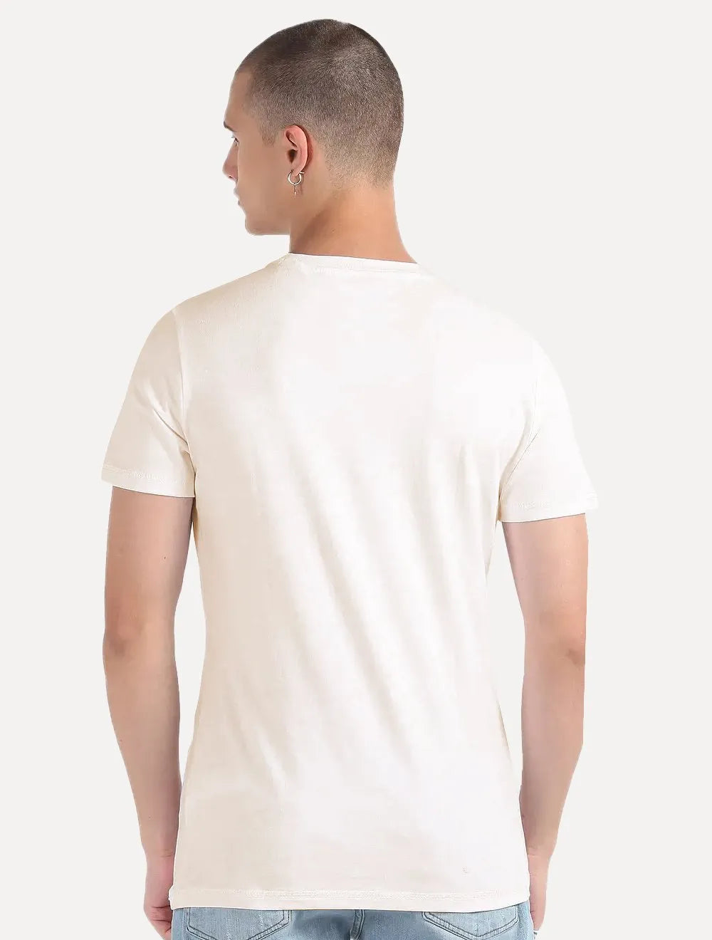Camiseta Tommy Jeans Masculina Chest Logo Tee Off-White