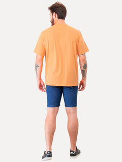 Camiseta Lacoste Masculina Classic Basic Cotton Laranja Claro